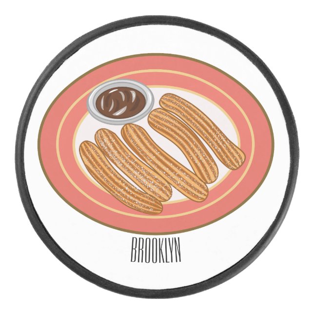 Palet De Hockey Caricature de Churro (Devant)