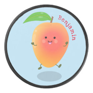 Palet De Hockey Caricature jaune mangue mignonne