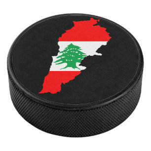 Palet De Hockey Carte du Liban avec aimant en pierre de drapeau