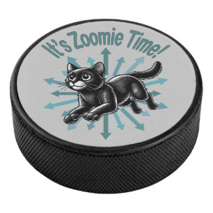 Palet De Hockey C'est Zoomie Time Black Cat