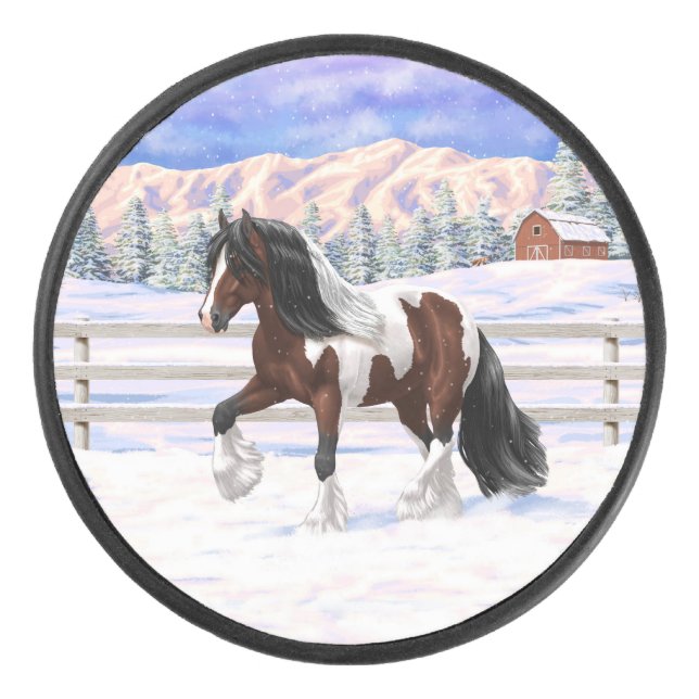 Palet De Hockey Cheval de Tinker Tinker Gypsy Vanner Brown Pinto (Devant)