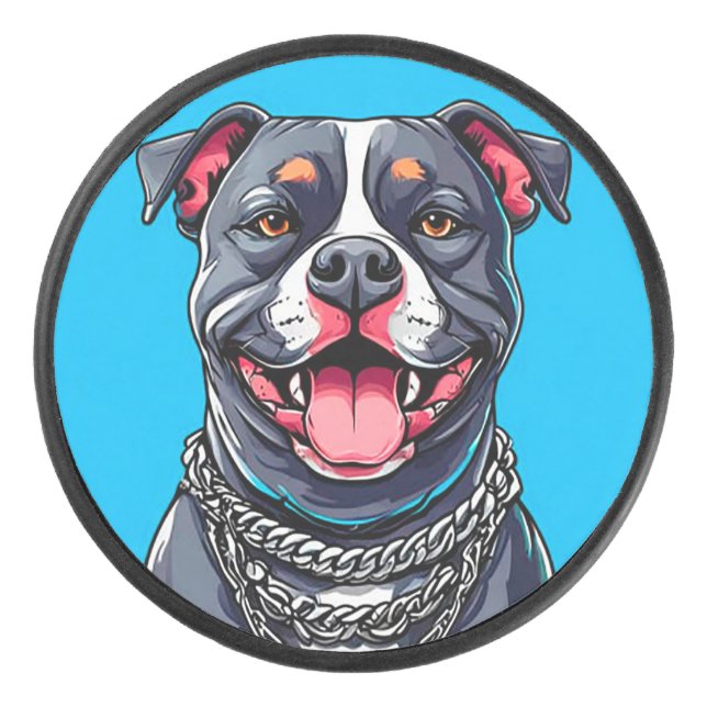 Palet De Hockey Chien Pitbull (Devant)