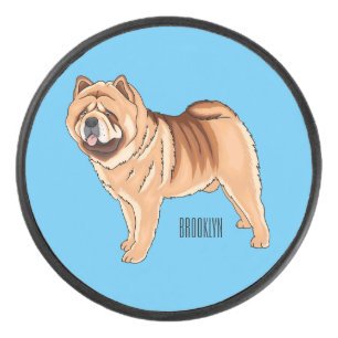 Palet De Hockey Chow Chow dog cartoon
