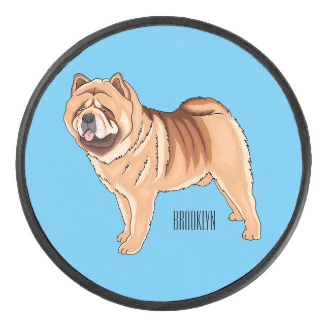 Palet De Hockey Chow Chow dog cartoon (Devant)