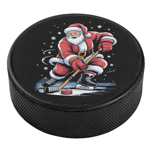Palet De Hockey Christmas Sports Santa Plays Ice Hockey Xmas  (3/4/2016 12:00:00 AM)