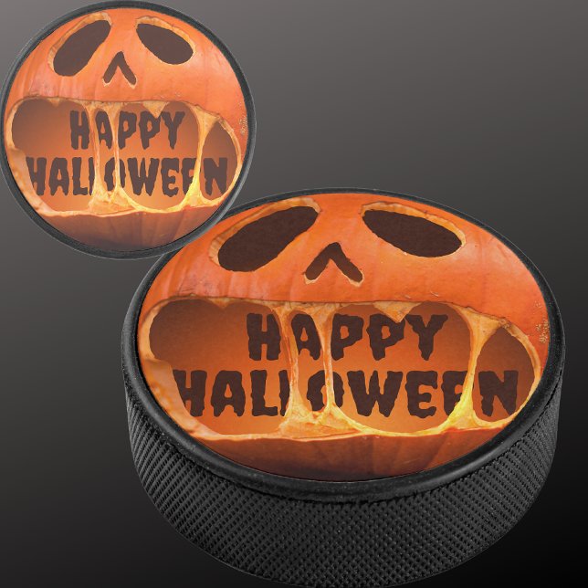 Palet De Hockey Citrouille Jack o'lantern Halloween  (Créateur téléchargé)