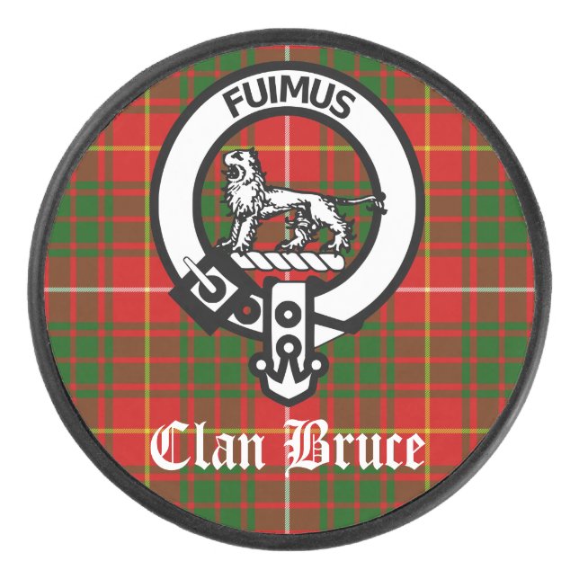 Palet De Hockey Clan Bruce Crest Tartan Custom (Devant)