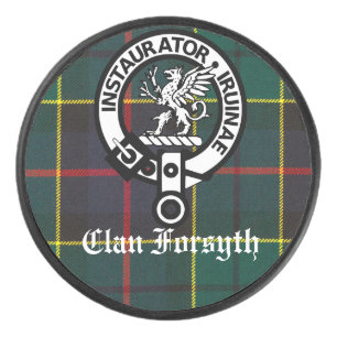 Palet De Hockey Clan Forsyth Crest Badge et Tartan