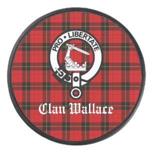 Palet De Hockey Clan Wallace Crest Badge et Tartan