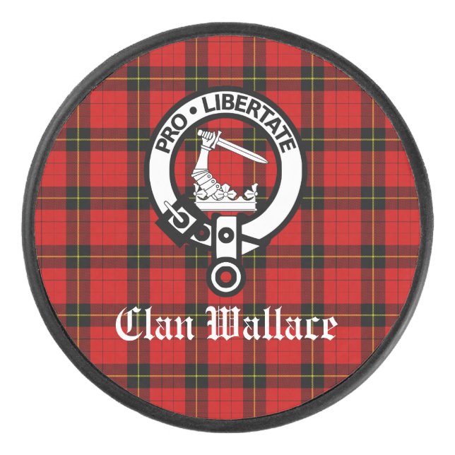 Palet De Hockey Clan Wallace Crest Badge et Tartan (Devant)