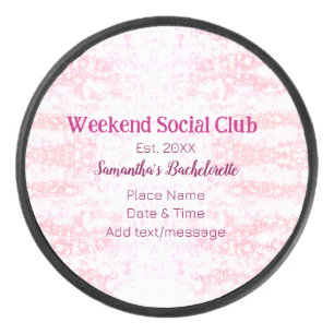 Palet De Hockey club social de week-end rose paillettes enterremen