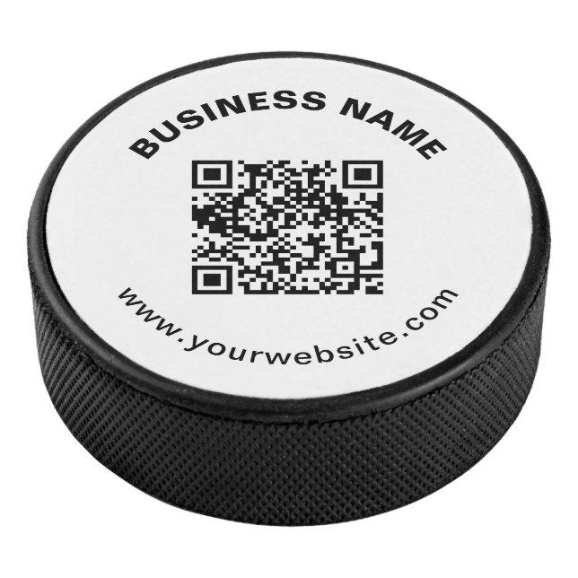 Palet De Hockey Code QR avec nom d'entreprise Texte circulaire gra (3/4/2016 12:00:00 AM)