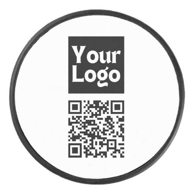 Palet De Hockey Code QR modifiable et logo ou image de votre entre (Devant)