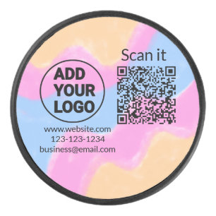 Palet De Hockey Code QR simple minimaliste ajouter un logo scanner