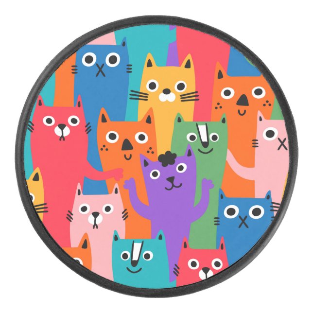 Palet De Hockey Colorful cats (Devant)