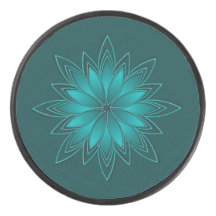 Conception de mandala à feuilles sarcelles sur fon