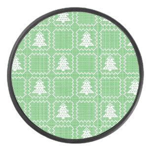 Palet De Hockey Cosy sapin de Noël affreux pull à damiers motif