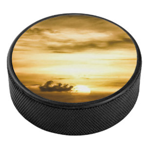 Palet De Hockey Coucher De Soleil Sur L'Océan Pacifique