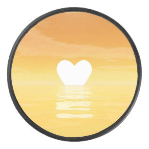 Palet De Hockey Coucher du soleil d'amour - 3D rendent