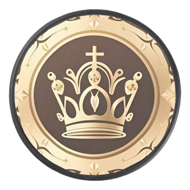 Palet De Hockey Couronne dorée élégante (Devant)