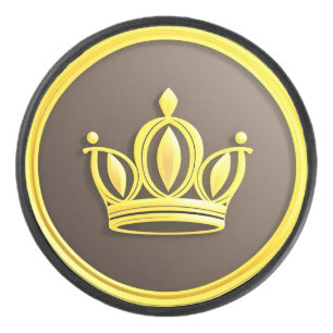 Palet De Hockey Couronne dorée élégante