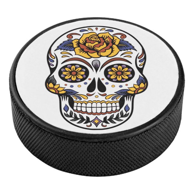 Palet De Hockey Crâne à sucre rose jaune (3/4/2016 12:00:00 AM)