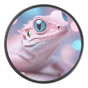 Palet De Hockey Cuisine Petit Lézard Rose aux Grands Yeux Bleus