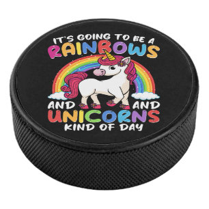 Palet De Hockey Cute Rainbow Unicorn Cool Anniversaire présent drô