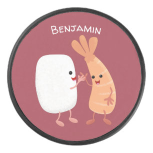 Palet De Hockey Cute sushi riz crevettes amis dessin animé