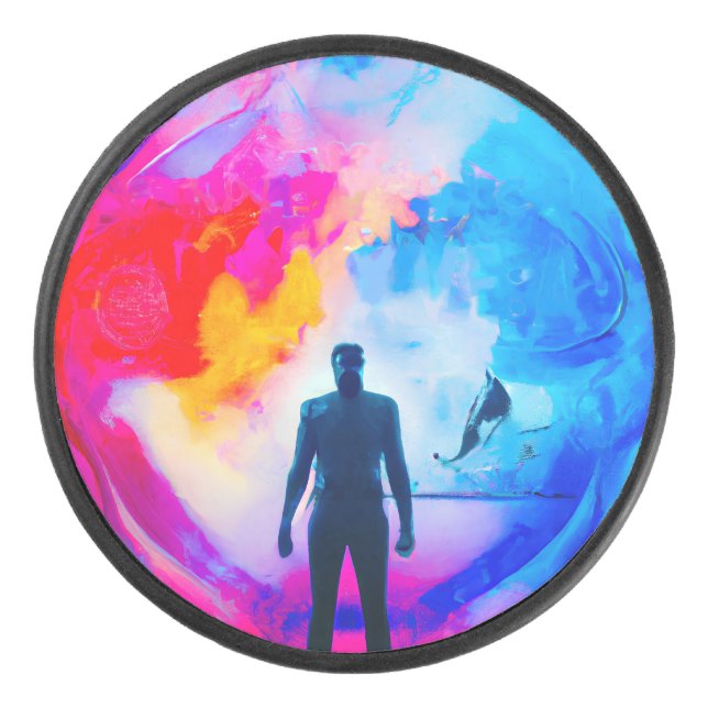 Palet De Hockey Debout dans les couleurs (Devant)