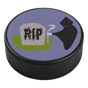 Palet De Hockey Décès dans le cimetière Halloween Hockey Puck