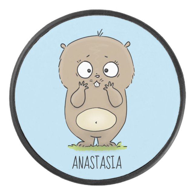 Palet De Hockey Dessin d'adorable hamster (Devant)