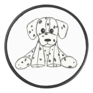 Palet De Hockey Dessin simple de contour de chien en peluche dalma