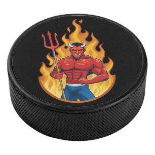Palet De Hockey Diable avec trident