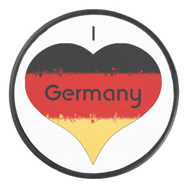 Palet De Hockey Drapeau allemand I Heart Allemagne (Devant)