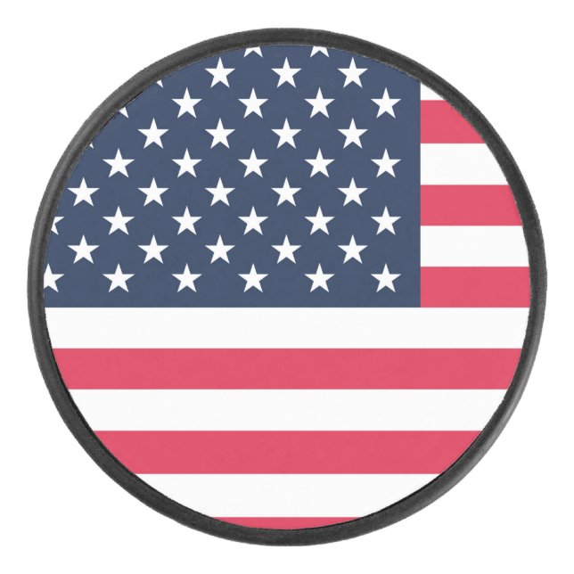 Palet De Hockey Drapeau américain 50 étoiles : Old Glory Stars and (Devant)