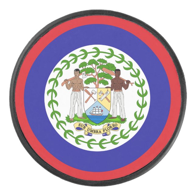 Palet De Hockey Drapeau bélizien (Devant)