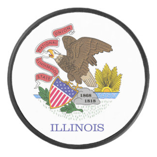 Palet De Hockey Drapeau de l'Illinois