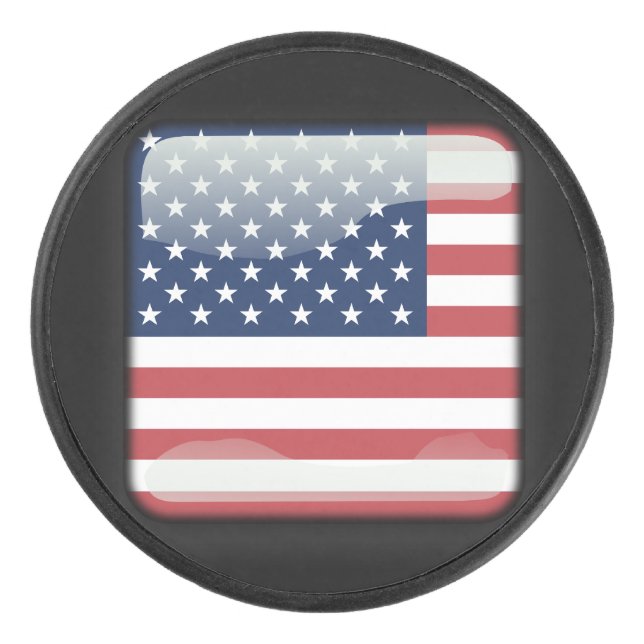 Palet De Hockey Drapeau des États-Unis d'Amérique (Devant)