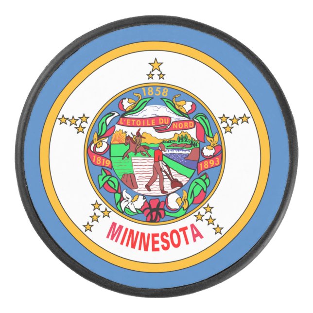 Palet De Hockey Drapeau du Minnesota (Devant)
