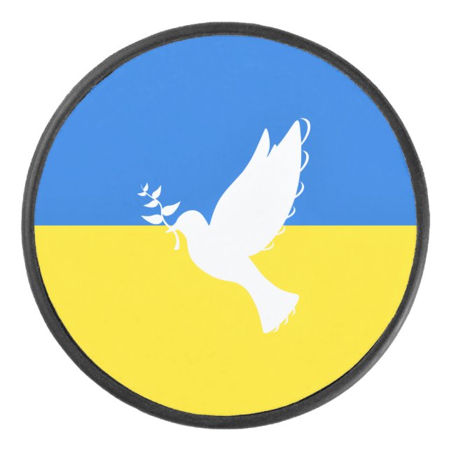 Palet De Hockey Drapeau d'Ukraine - Dove of Peace - Freedom - Peac (Devant)