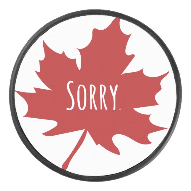 Palet De Hockey Drôle Canadien (Devant)