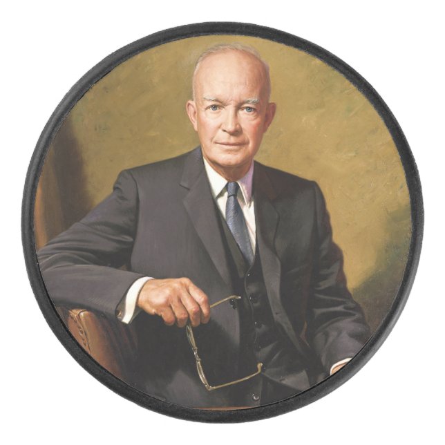 Palet De Hockey Dwight Eisenhower Président Portrait de la Maison  (Devant)
