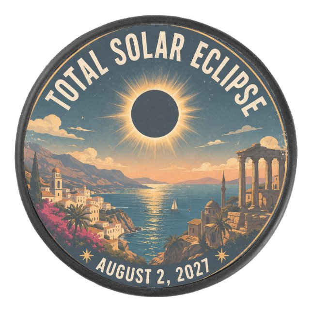 Palet De Hockey Éclipse solaire totale 2027  (Devant)