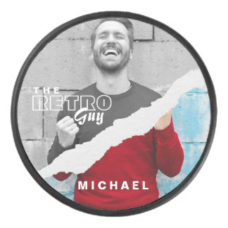 Palet De Hockey Écran photo Retro élégant noir et blanc