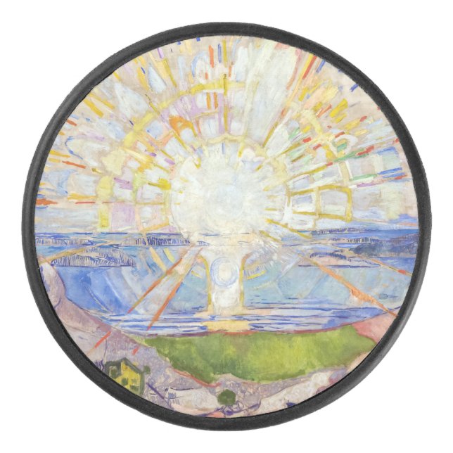 Palet De Hockey Edvard Munch - Le Soleil 1911 (Devant)