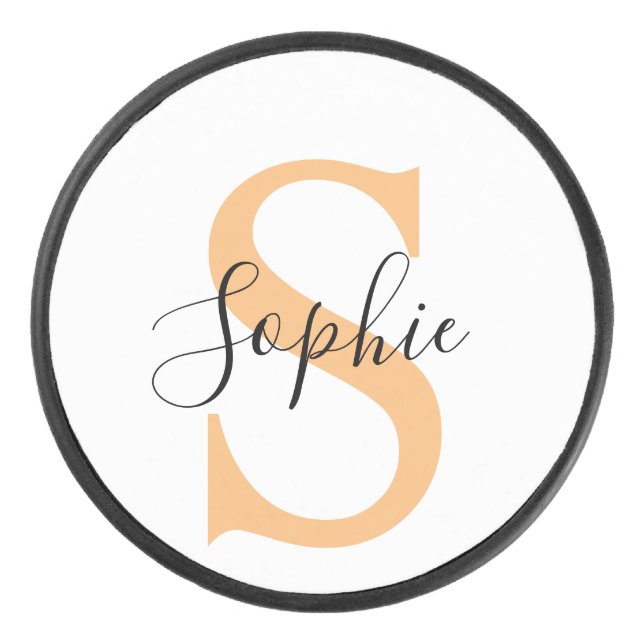Palet De Hockey Elegant Script Custom Name Personalized Gift (Devant)