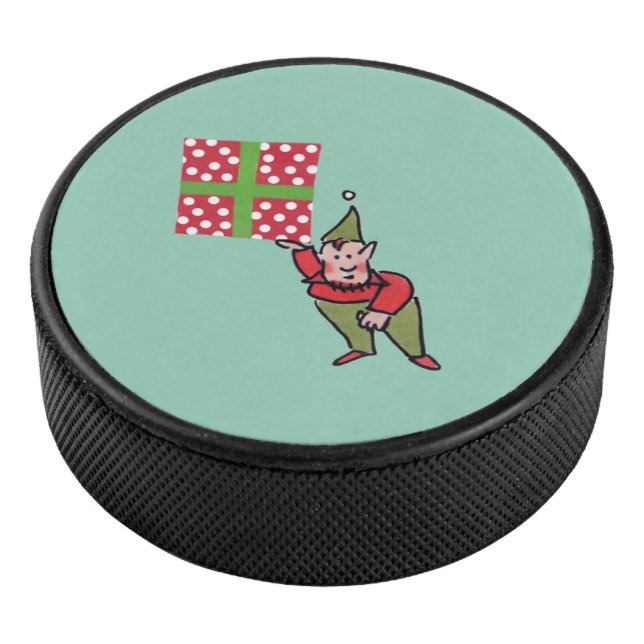 Palet De Hockey Elfe avec Polka Dot Cadeau de hockey rond (3/4/2016 12:00:00 AM)