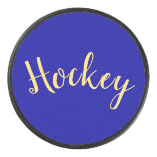Palet De Hockey Fancy "Hockey" Script Rich Royal Blue Arrière - pl