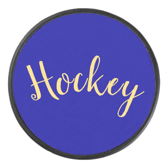 Palet De Hockey Fancy "Hockey" Script Rich Royal Blue Arrière - pl (Devant)